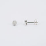 Handmade Flower Diamond Earrings – Illusion Solitaire Bridal Jewelry