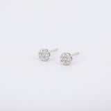 Handmade Flower Diamond Earrings – Illusion Solitaire Bridal Jewelry