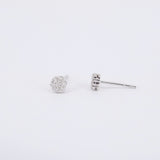 Handmade Flower Diamond Earrings – Illusion Solitaire Bridal Jewelry