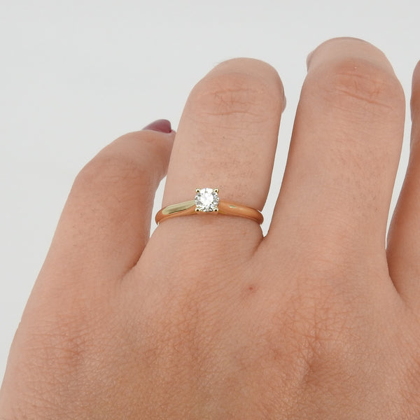 Vintage Style Diamond Engagement Ring – 6 Prongs GIA Certified Diamond Ring – April Birthstone – Handmade Wedding Jewelry