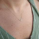 Minimalist Dainty Diamond Triangle Necklace