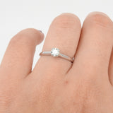 Vintage Style GIA Certified Diamond Engagement Ring - 0.30 Ct April Birthstone