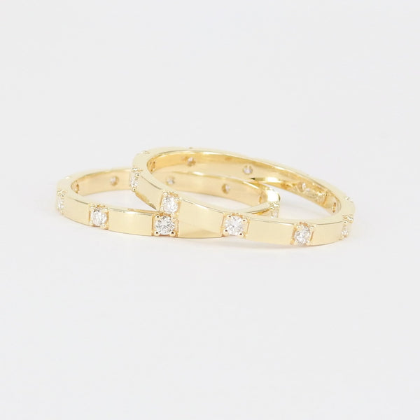 Full Diamond Eternity Ring - Equally Spaced Diamond Wedding Band