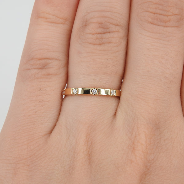 Full Diamond Eternity Ring - Equally Spaced Diamond Wedding Band