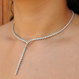 Exquisite Graduated Diamond Tennis Necklace - 6.20 Ct