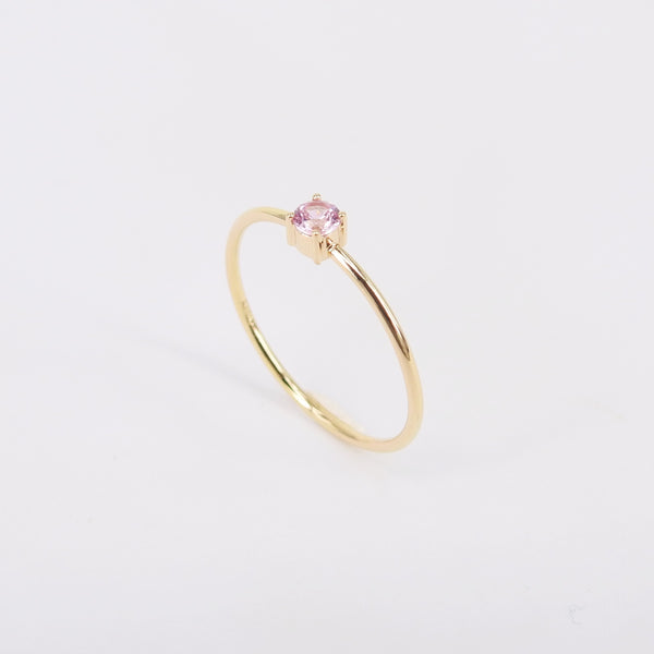 Minimalist Dainty Pink Sapphire Engagement Ring