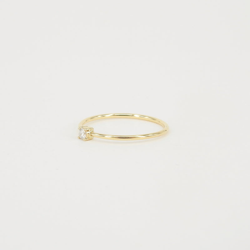 Genuine Small 0.05 Ct Diamond Engagement Ring