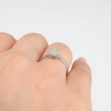 Art Deco Halo Illusion Diamond Engagement Ring