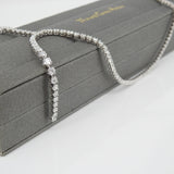 Exquisite Graduated Diamond Tennis Necklace - 6.20 Ct