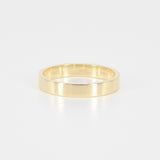 3 mm Flat Top Solid 18k Gold Ring – Simple Promise Rings for Couples – Engraved Pinky Ring for Men – Wedding Bands Sets His & Hers