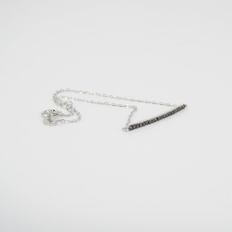 Black Diamond Bar Bracelet - Dainty Delicate Diamond Bracelet – Genuine Diamond Bracelet – Minimal Diamond Wedding Bracelet Set – Handmade Jewelry