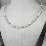 Unique Diamond Tennis Necklace - Statement Solid Gold Bridal Choker