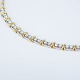 Unique Diamond Tennis Necklace - Statement Solid Gold Bridal Choker