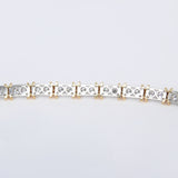 Unique Diamond Tennis Necklace - Statement Solid Gold Bridal Choker