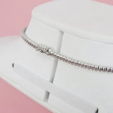 7.50 Ct Graduated Floating Diamond Choker Tennis Necklace