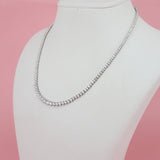 7.50 Ct Graduated Floating Diamond Choker Tennis Necklace