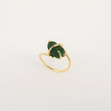 Rough Colombian Emerald Solitaire Engagement Ring - 3.73 Ct
