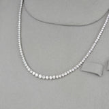 7.50 Ct Graduated Floating Diamond Choker Tennis Necklace