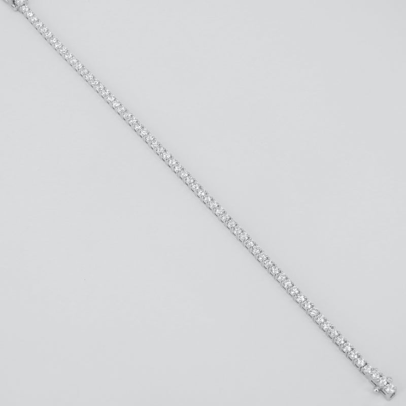 3.4 Ct Diamond Tennis Bracelet with 2.5 mm Sparkling Diamonds