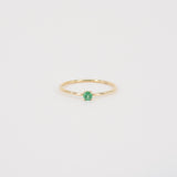 Natural Dainty Colombian Emerald Engagement Ring - Minimalist Promise Ring