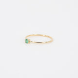 Natural Dainty Colombian Emerald Engagement Ring - Minimalist Promise Ring