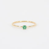 Natural Dainty Colombian Emerald Engagement Ring - Minimalist Promise Ring