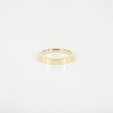 Unique His & Her Gold Wedding Band - Flat 3 mm Plain Solid 18k Gold Ring