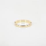 Unique His & Her Gold Wedding Band - Flat 3 mm Plain Solid 18k Gold Ring