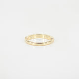 Unique His & Her Gold Wedding Band - Flat 3 mm Plain Solid 18k Gold Ring