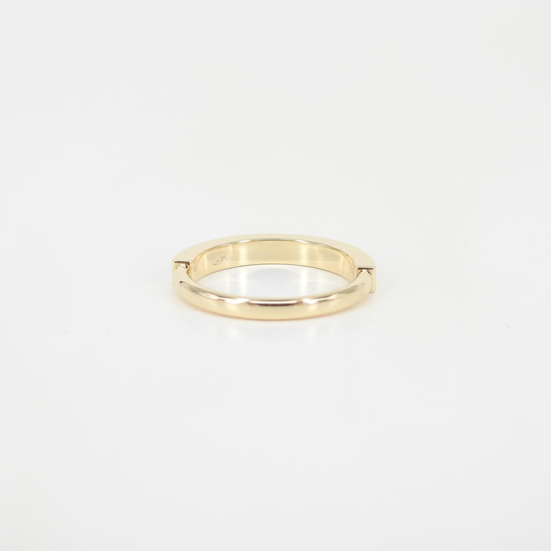 Unique His & Her Gold Wedding Band - Flat 3 mm Plain Solid 18k Gold Ring