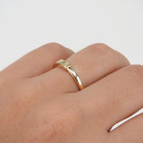 Unique His & Her Gold Wedding Band - Flat 3 mm Plain Solid 18k Gold Ring