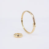 Croissant-Inspired Domed 18k Gold Band – Bold Statement Wedding Ring