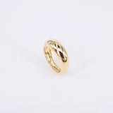 Croissant-Inspired Domed 18k Gold Band – Bold Statement Wedding Ring