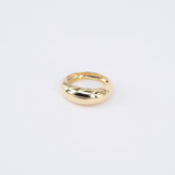 Croissant-Inspired Domed 18k Gold Band – Bold Statement Wedding Ring