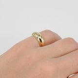 Croissant-Inspired Domed 18k Gold Band – Bold Statement Wedding Ring