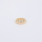 Croissant-Inspired Domed 18k Gold Band – Bold Statement Wedding Ring