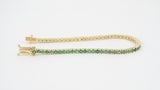 Dainty Natural Emerald Tennis Bracelet