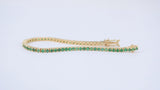 Dainty Natural Emerald Tennis Bracelet