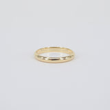 Solid 3 mm Gold Dome Engraved Wedding Band for Couples