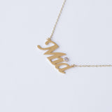 Custom Birthstone Name Necklace – Solid 18k Gold Personalized Jewelry – Gift for Her, Mom, or Birthday