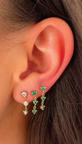 Custom Order / Dangling Emerald Earring