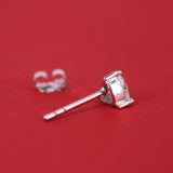 Heart Lab Diamond Stud Earrings – Minimalist Solid 18k Gold – Dainty Heart Diamond Valentine Gift