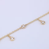Dainty Diamond Hand Chain Bracelet – Natural Diamond Bezel Finger Bracelet – Solid 18k Gold Dangle Hand Jewelry