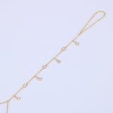 Dainty Diamond Hand Chain Bracelet – Natural Diamond Bezel Finger Bracelet – Solid 18k Gold Dangle Hand Jewelry