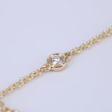 Dainty Diamond Hand Chain Bracelet – Natural Diamond Bezel Finger Bracelet – Solid 18k Gold Dangle Hand Jewelry