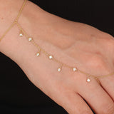 Custom Order / Station and Dangling Diamond Hand chain / Second & Final Payment