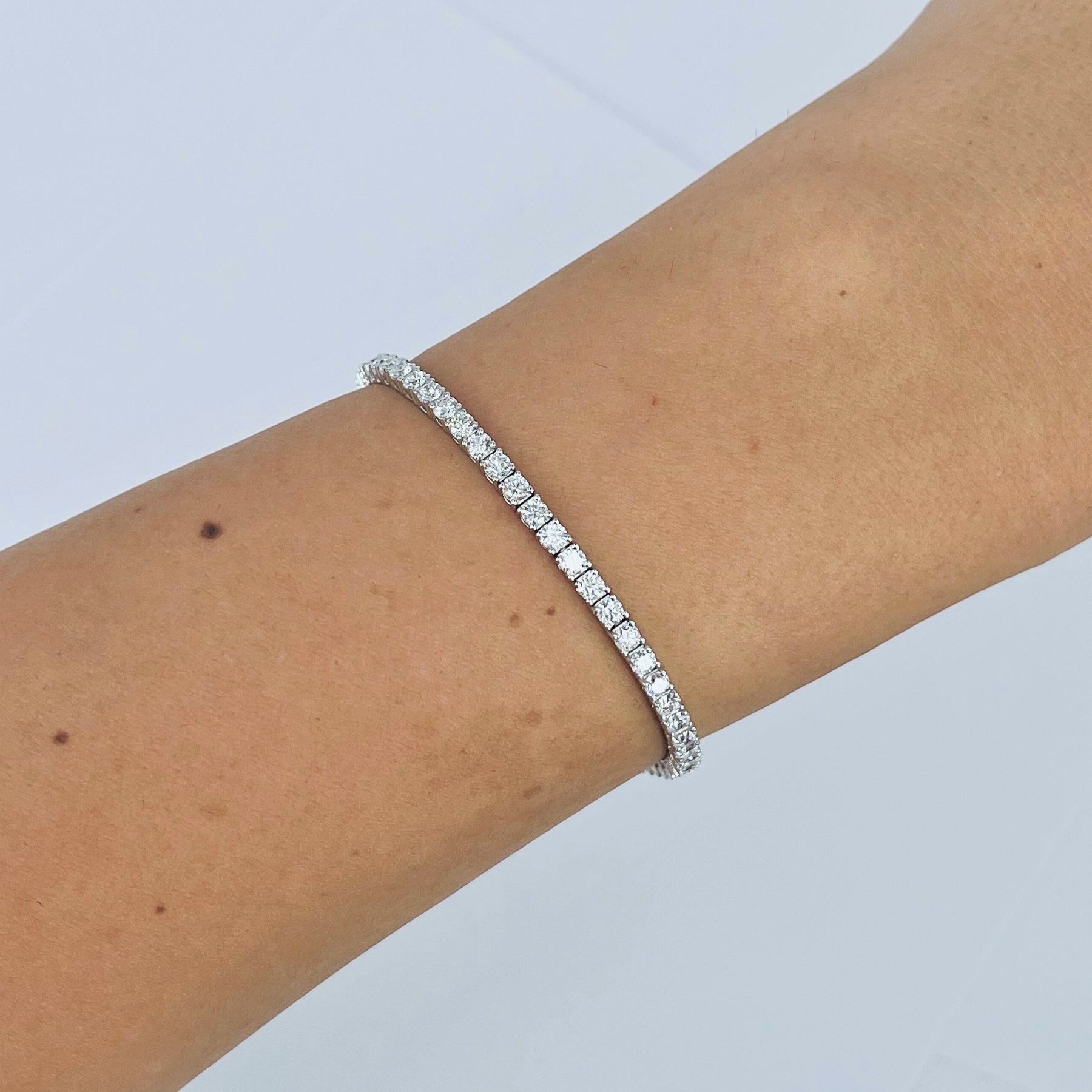 3 mm Minimalist Diamond Tennis Bracelet