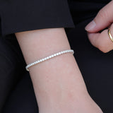 Luxury Diamond Tennis Bracelet – 2.5 mm E VVS Diamonds in Solid Gold – Dainty Fine Jewelry for Brides, Gifts, or Everyday Glam