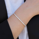 Luxury Diamond Tennis Bracelet – 2.5 mm E VVS Diamonds in Solid Gold – Dainty Fine Jewelry for Brides, Gifts, or Everyday Glam