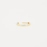 Flat Hoop Huggie Earrings - Dainty Solid 18K Gold Hoops